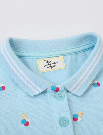 Cute Ice Cream Print Long Sleeve Dress - Mini Taylor